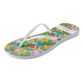Aangepaste Bloemen Teenslippers met Hibiscus (Schuin)