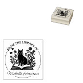 Aangepaste bloemenbibliotheekkattenboek  	rubberstempel (Gestempeld)
