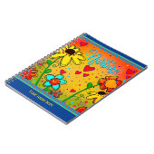 Aangepaste Bloemenharten Geel Leuk Kleurrijke Nurt Notitieboek (Linkerzijde)