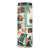 Aangepaste Bloemenjunk Journal Scrapbook Gift voor Thermosbeker (Achterkant)