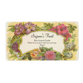 Aangepaste  bloemenkaars of blikpot label