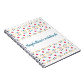 Aangepaste bloemenspiraal foto notitieboek (Rechterzijde)