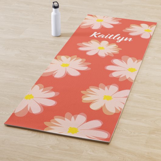 Aangepaste bloemenyogamat met daisy flower design yogamat (In situ)