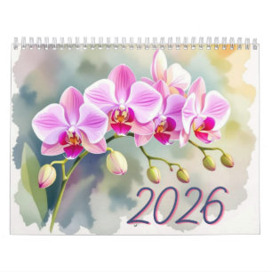Aangepaste bloemige fotokalender gepersonaliseerde kalender