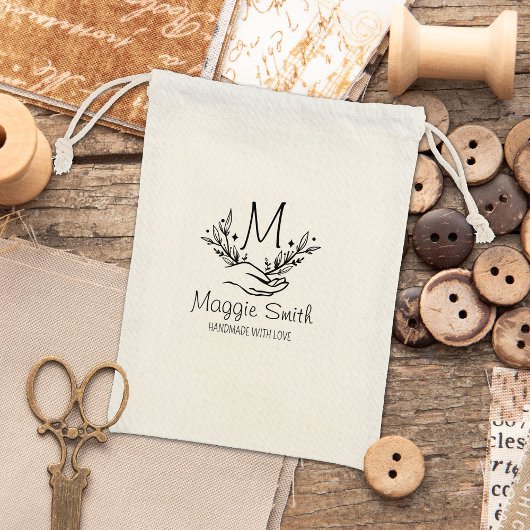 Aangepaste Bloemmonogram, Handgemaakt Groot Rubberstempel