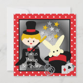 Aangepaste blond Boy Hocus Pocus Birthday Invites Kaart (Voorkant)
