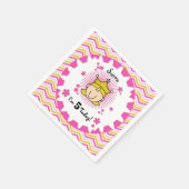 Aangepaste Blond Prinses 5e Verjaardag Papier Serv Servet (Hoek)