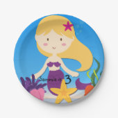 Aangepaste blond-zeemeerminnen, Borden op jaarbasi Papieren Bordje (Voorkant)