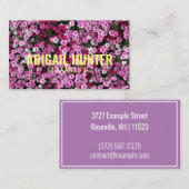 Aangepaste "Blooming Flowers" (Amerikaans) Visitekaartje (Voorkant / Achterkant)
