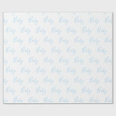 Aangepaste Blue Baby Boy Elegant Baby Cadeaupapier (Vlak)