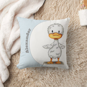 Aangepaste Blue Baby Duck Nursery Kussen
