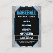 Aangepaste Blue Baseball Trading Kaart Baseball Pl Contactkaartje (Achterkant)