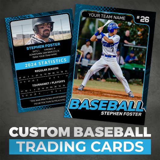 Aangepaste Blue Black Pro Baseball Trading Kaart S Contactkaartje