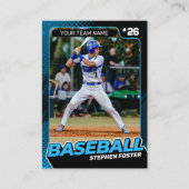 Aangepaste Blue Black Pro Baseball Trading Kaart S Contactkaartje (Voorkant)