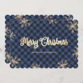Aangepaste Blue Buffalo Gold-kerstkaarten Feestdagenkaart (Voorkant / Achterkant)