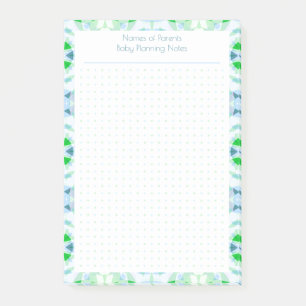 Aangepaste Blue Dot Grid Wedding Plan Planner Post-it® Notes