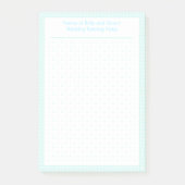 Aangepaste  Blue Dot Grid Wedding Plan Planner Post-it® Notes (Voorkant)