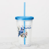 Aangepaste Blue Jay Acryl Drinkbeker (Voorkant)