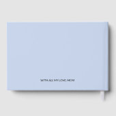 Aangepaste Blue Keepsake Script Baby Boek voor Moe (Achterkant)