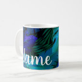 Aangepaste Blue Rainforest Design Coffee Mok Cup (Voorkant links)