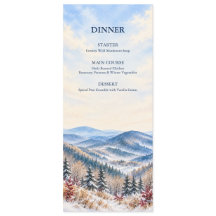 Aangepaste Blue Ridge Winter Watercolor Bruiloft