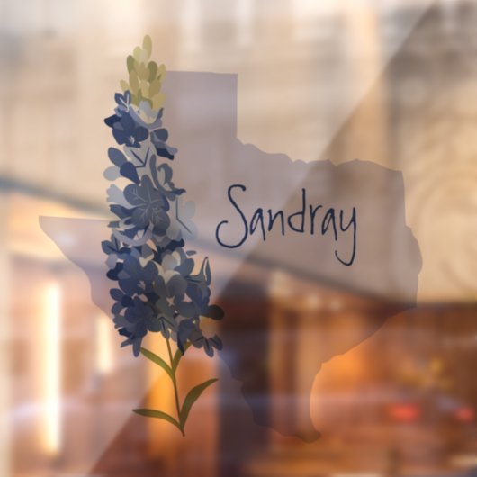Aangepaste Bluebonnet Texas Raamsticker (Vel 2)