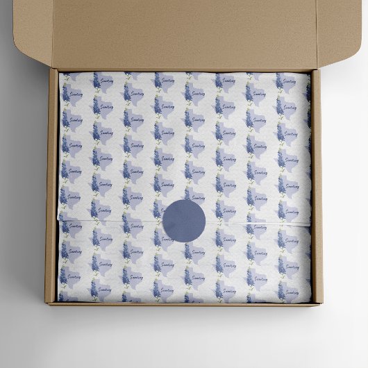 Aangepaste Bluebonnet Texas Tissuepapier