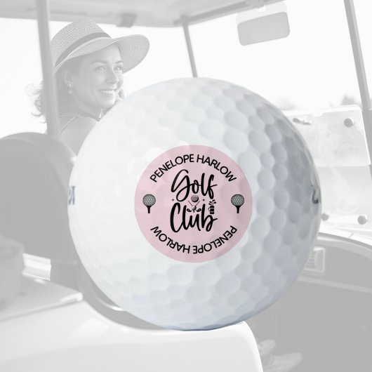 Aangepaste Blush Pink Golf Club naam Golfballen