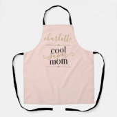 Aangepaste Blush roze en Gold Cool Super Mam Schort (Voorkant)