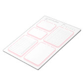 Aangepaste Blush Roze Minimalistische Ongedateerde Notitieblok (Schuin)