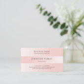 Aangepaste Blush roze professionele moderne Sjablo Visitekaartje (Staand voorkant)