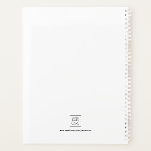 Aangepaste Blush roze sleuf Planner (Achterkant)