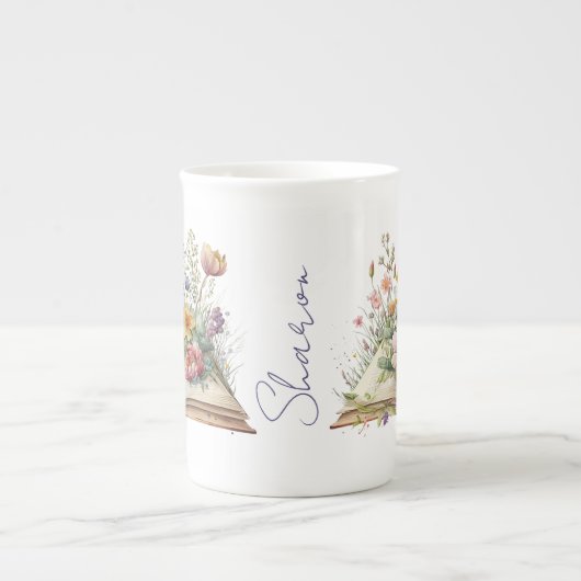 Aangepaste boekenplank Bone China Mok (Voorkant)