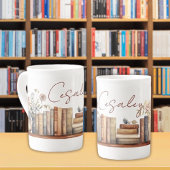 Aangepaste boekenplank Bone China Mok