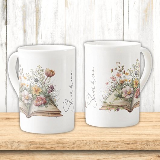 Aangepaste boekenplank Bone China Mok