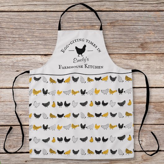 Aangepaste boerderij keuken kip patroon schort