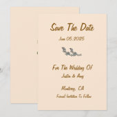 Aangepaste boerderij rustiek eenvoudig Sla de datu Kaart (Voorkant / Achterkant)