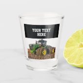 Aangepaste Boerderij tractorapparatuur Man Cave Shot Glas (Voorkant)