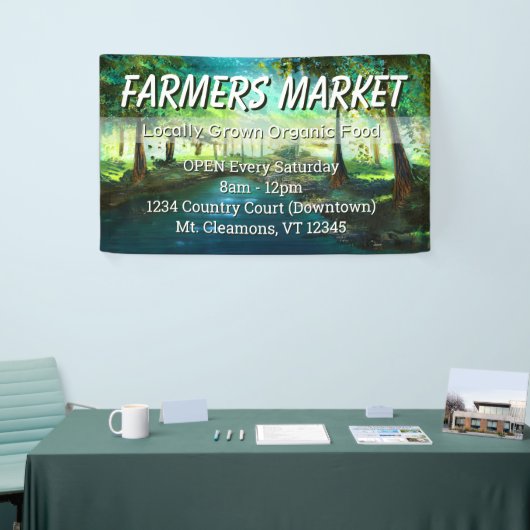 Aangepaste boerenmarkt Landschapsbanner Spandoek (Beurs)