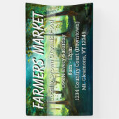 Aangepaste boerenmarkt Landschapsbanner Spandoek (Verticaal)