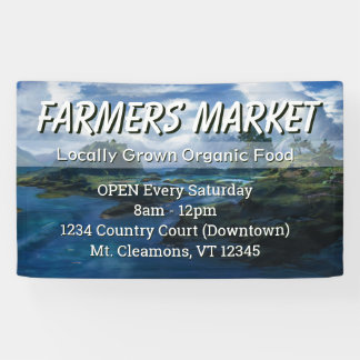 Aangepaste boerenmarkt Landschapsbanner Spandoek