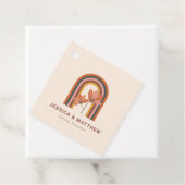 Aangepaste Boheemse Herfst Terracotta Bloemenbruil Bedankjes Labels (In situ)