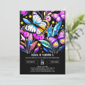 Aangepaste Bohemian Vibrant Butterfly Verjaardag Kaart (Staand voorkant)