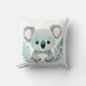 Aangepaste Boho Baby Koala Kussen Pastel Groen (Voorkant)