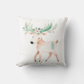 Aangepaste Boho Baby Moose Kussen Pastel Groen (Voorkant)