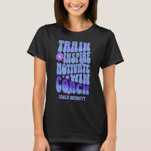 Aangepaste Boho Beste coach Train Inspire Motivate T-shirt