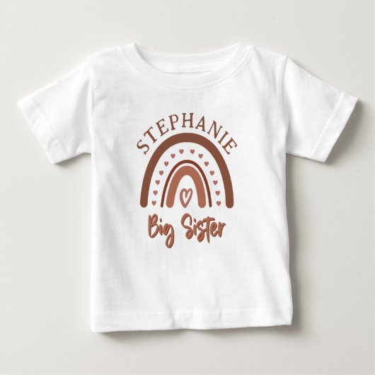 Aangepaste Boho Big Sister Rainbow Matching Siblin (Voorkant)