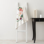 Aangepaste Boho Bloemenkrans Bourgogne Sherpa Deke Deken (In situ)