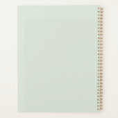Aangepaste Boho Bloemige Monogram Groene Planner (Achterkant)