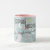 Aangepaste Boho Chic Mok met Dromerige Celestial D (Midden)